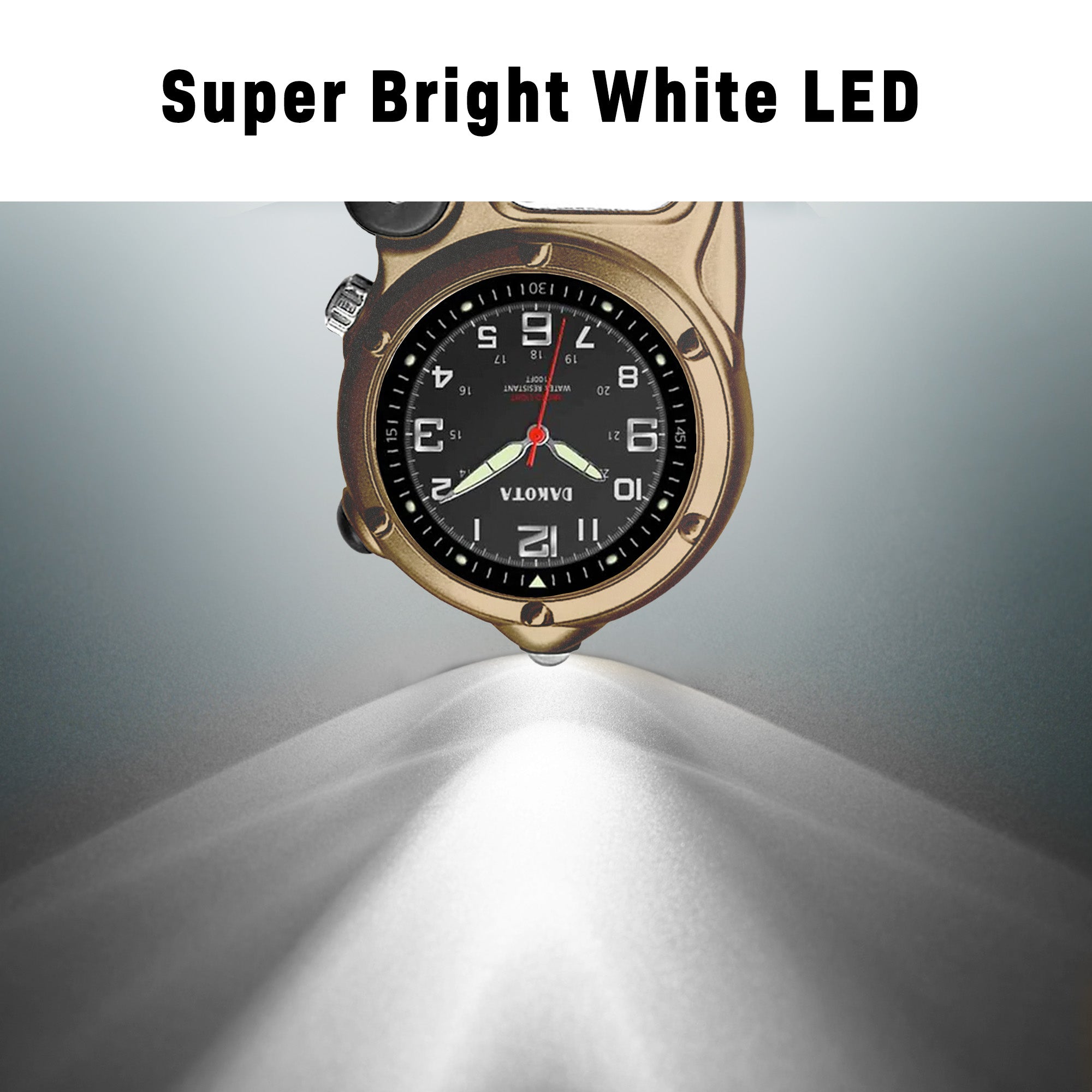 Miniclip Microlight - Army Brown with Black Dial