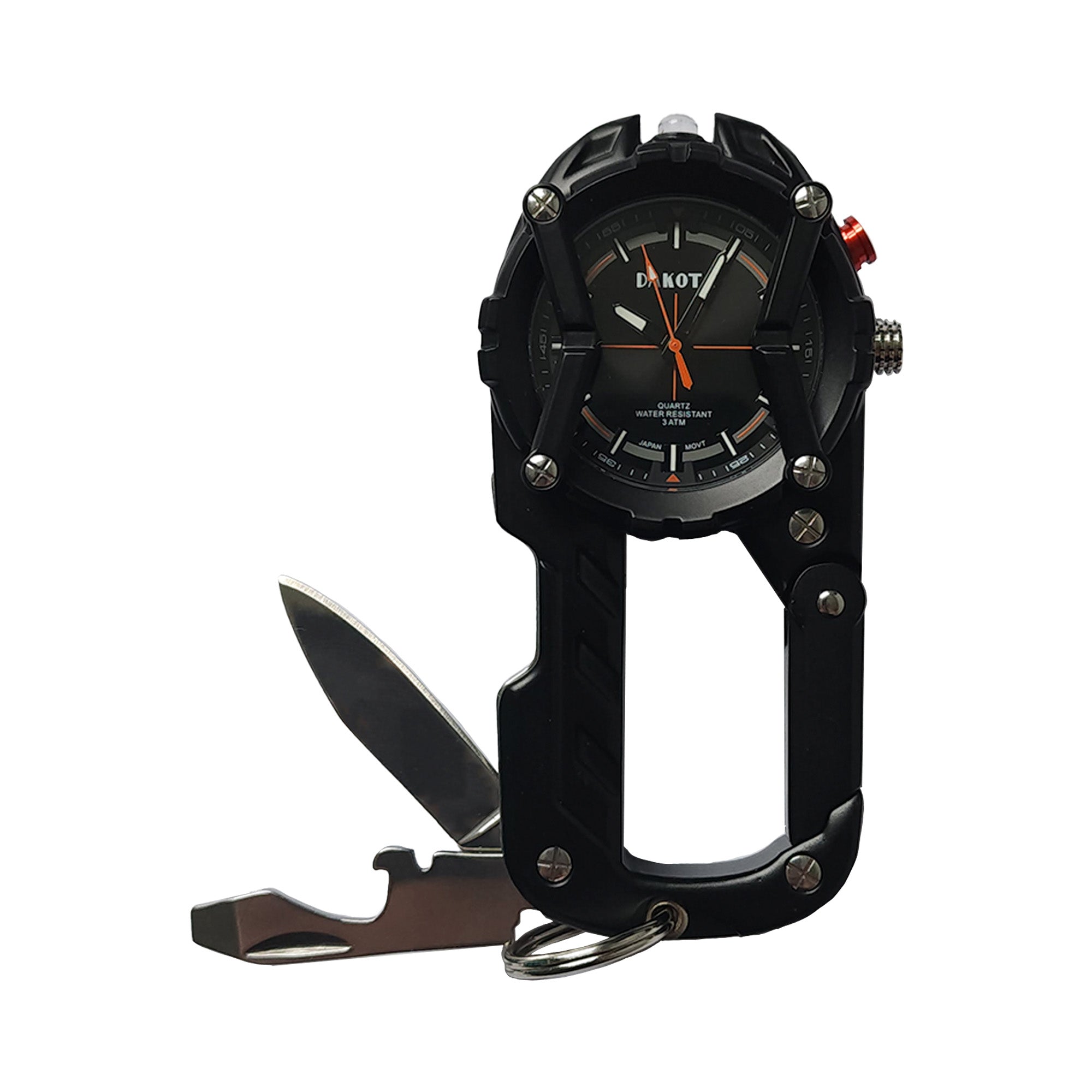 Multitool Clip - Black with Red Dial Accents