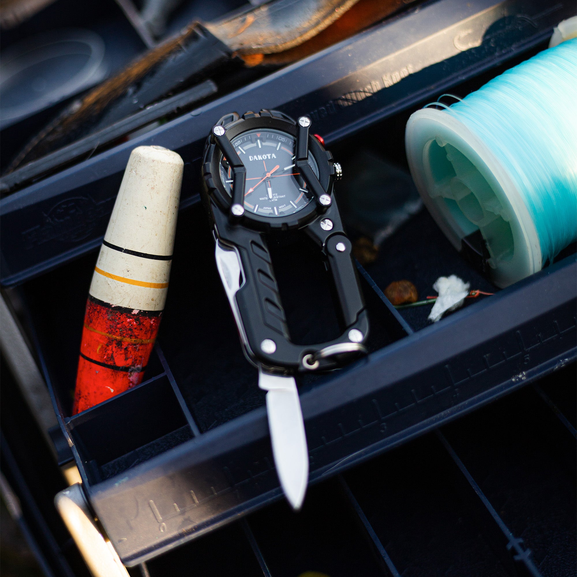 Multitool Clip - Black with Red Dial Accents