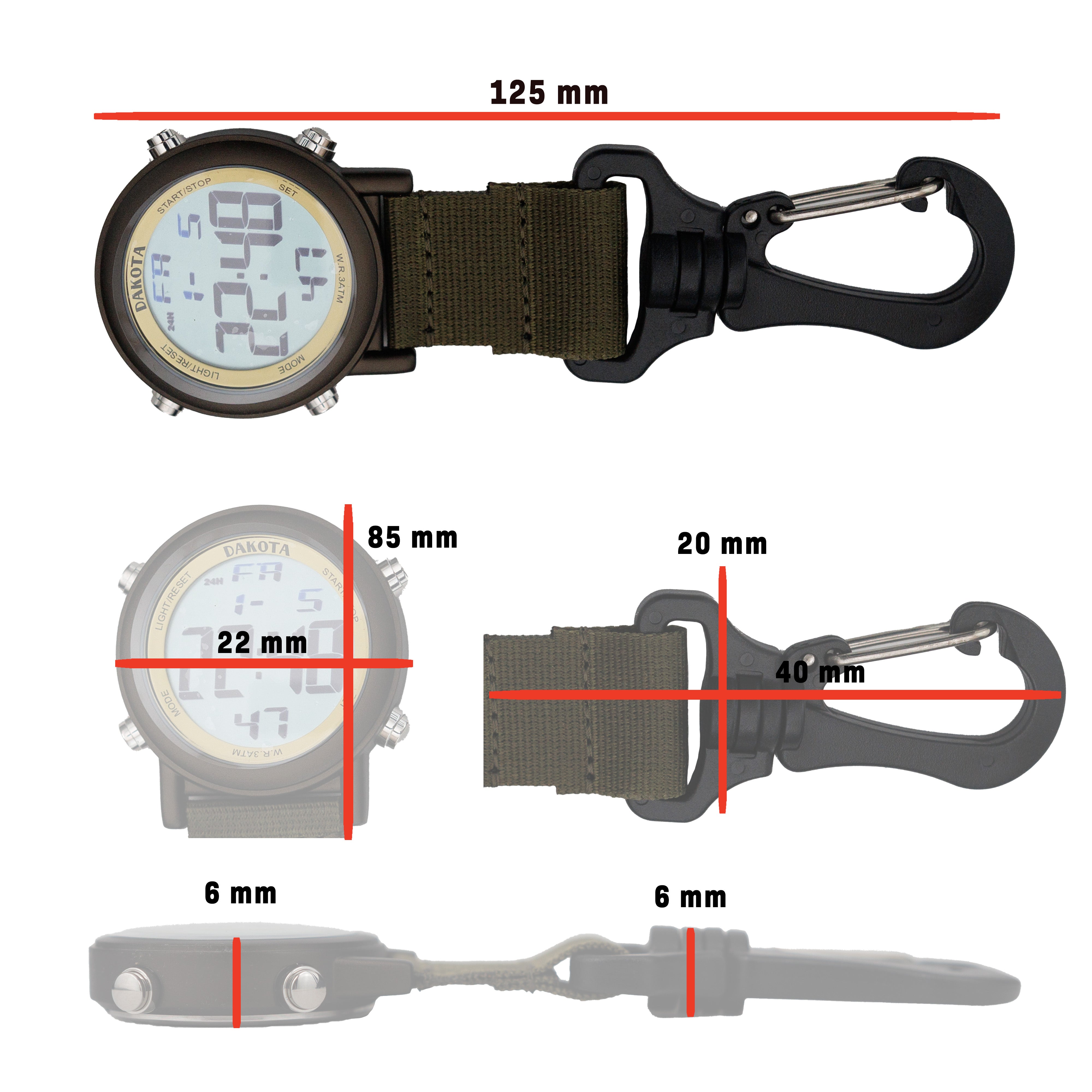 Digital Backpacker - Black Case with Moss Nylon Strap