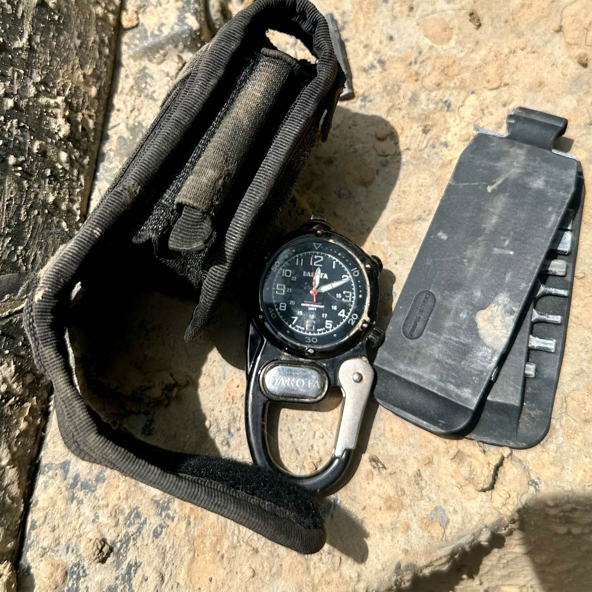 Miniclip Microlight - Shiny Gunmetal Case with Black Dial