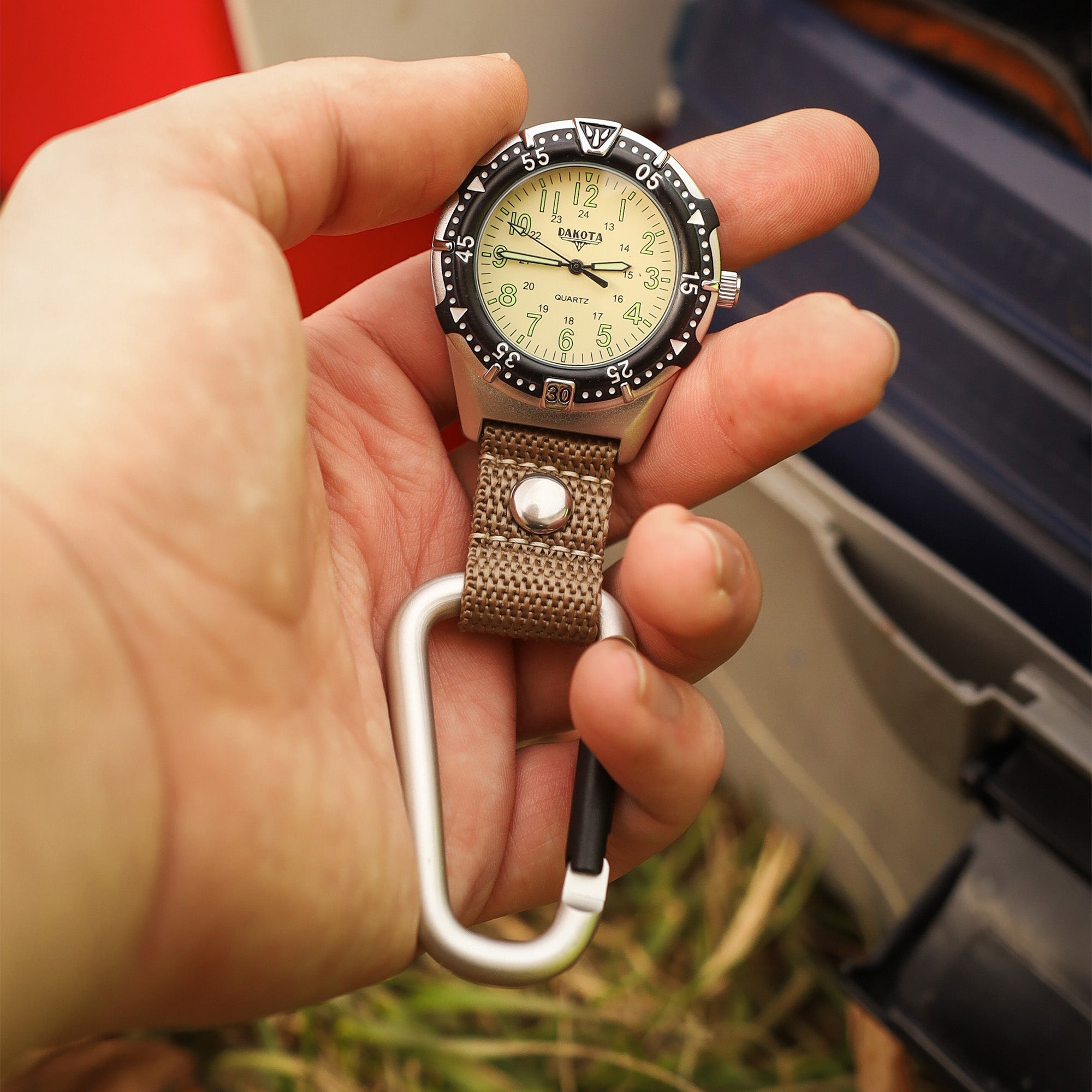 Aluminum Backpacker - Silver Case Khaki Dial