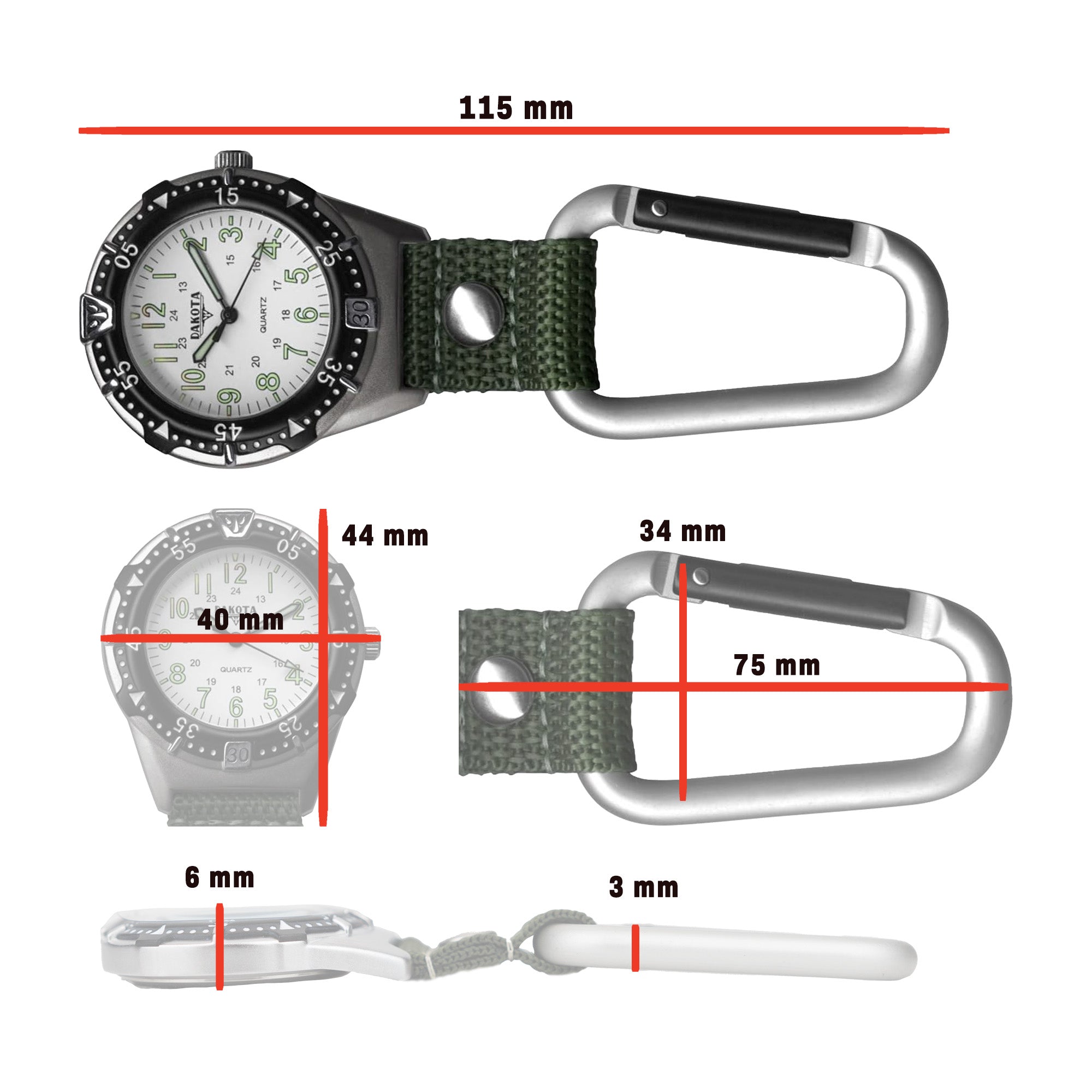 Aluminum Backpacker - Silver Case White Dial