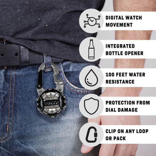 Digital Cage Clip with Bottle Opener - Black Accents