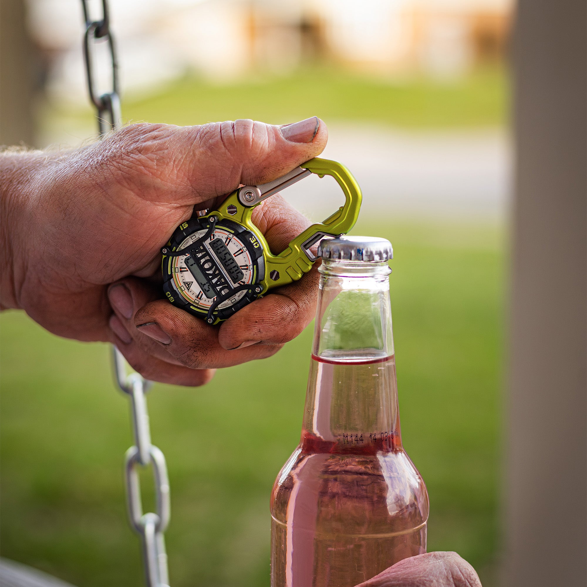 Digital Cage Clip Bottle Opener / Lime Case - Black Accents