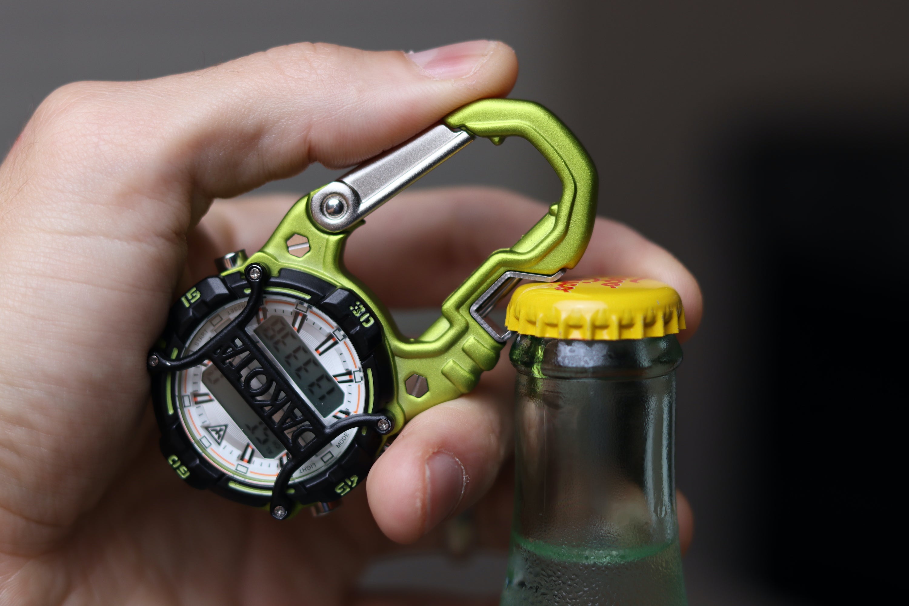 Digital Cage Clip Bottle Opener / Lime Case - Black Accents