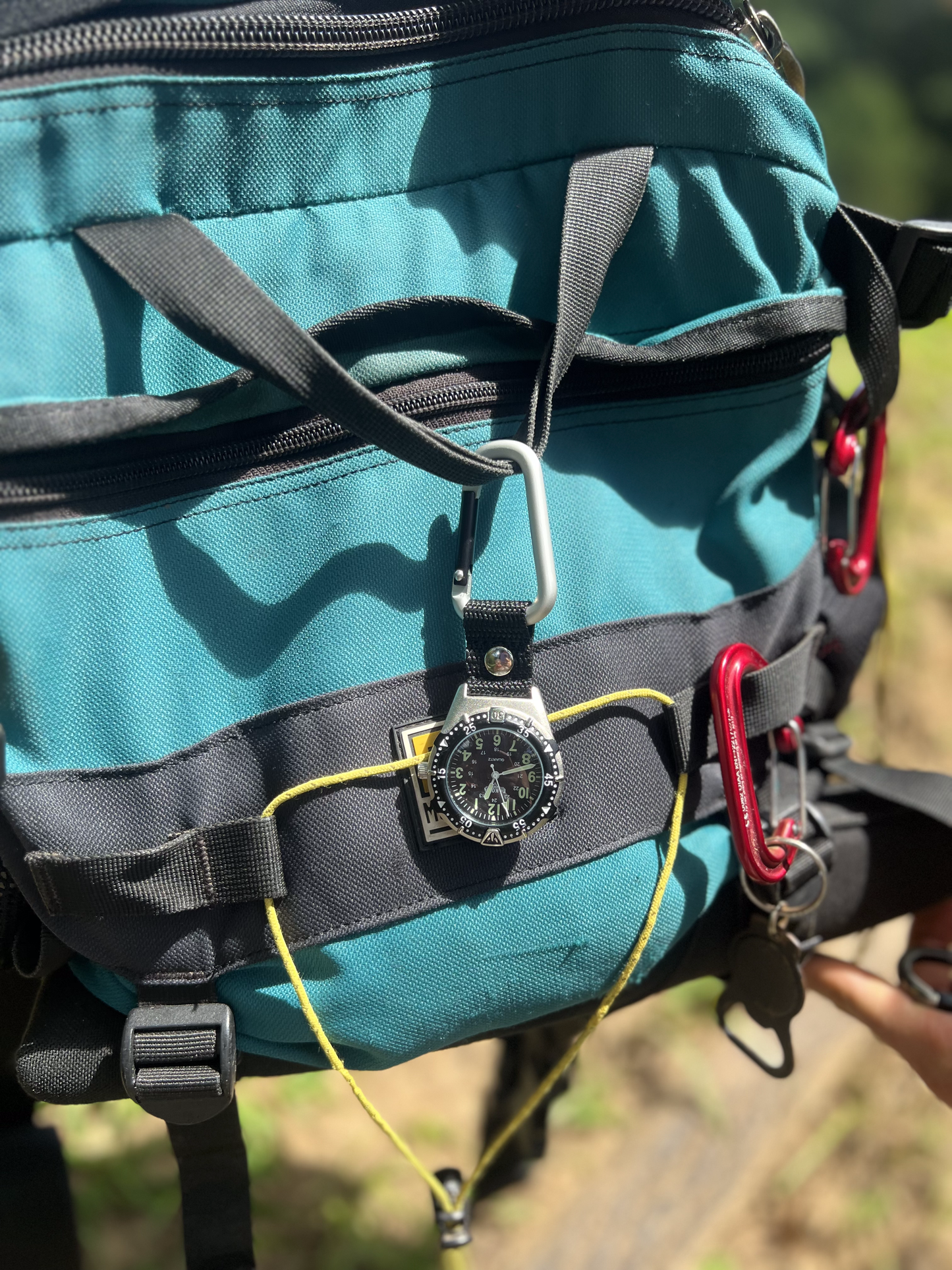 Alum Backpacker - Silver Case Black Dial