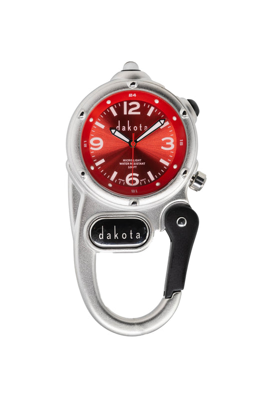 Sunray Miniclip - Red Dial Silver Case