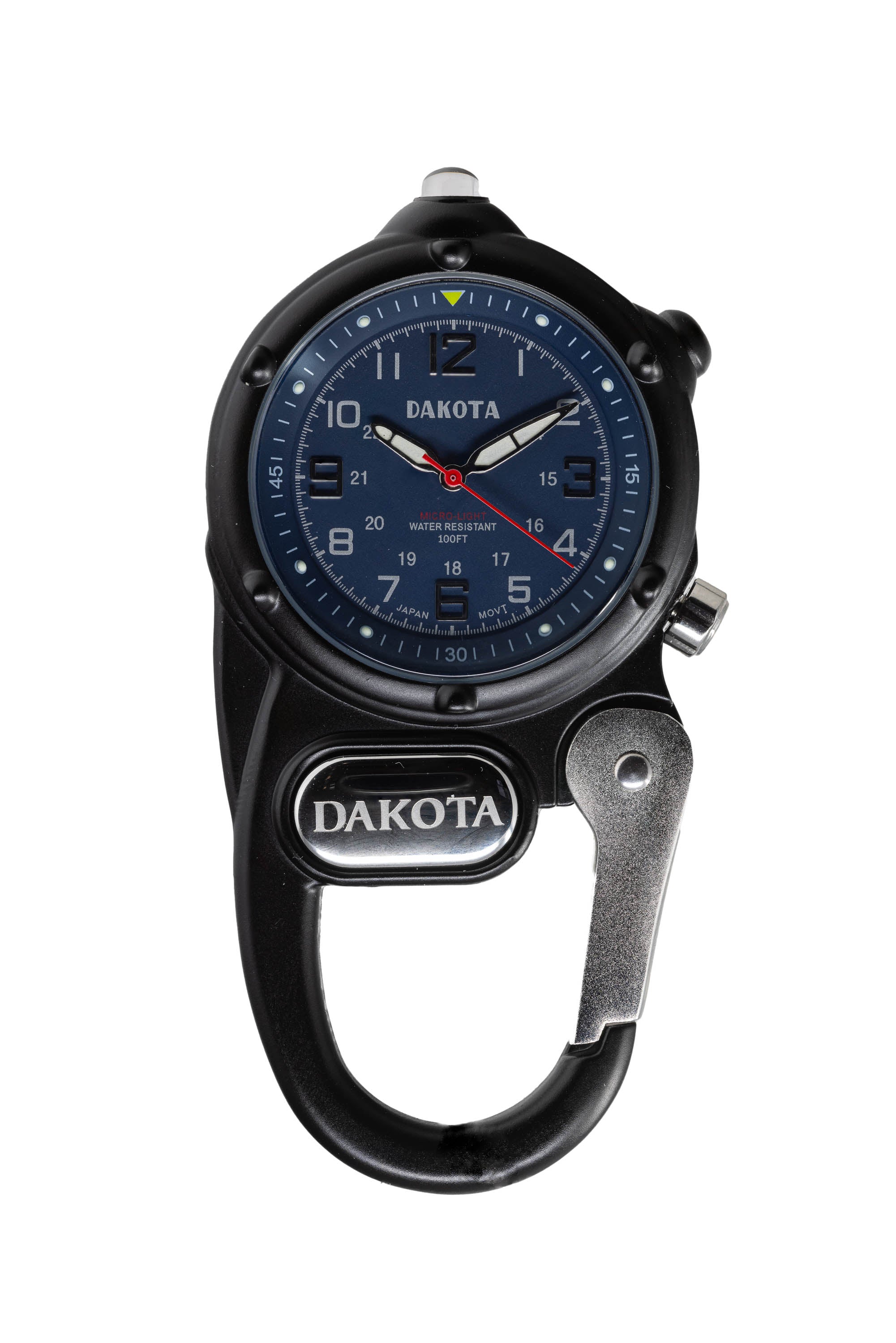Miniclip Microlight - Black Case Blue Dial – dakotawatch