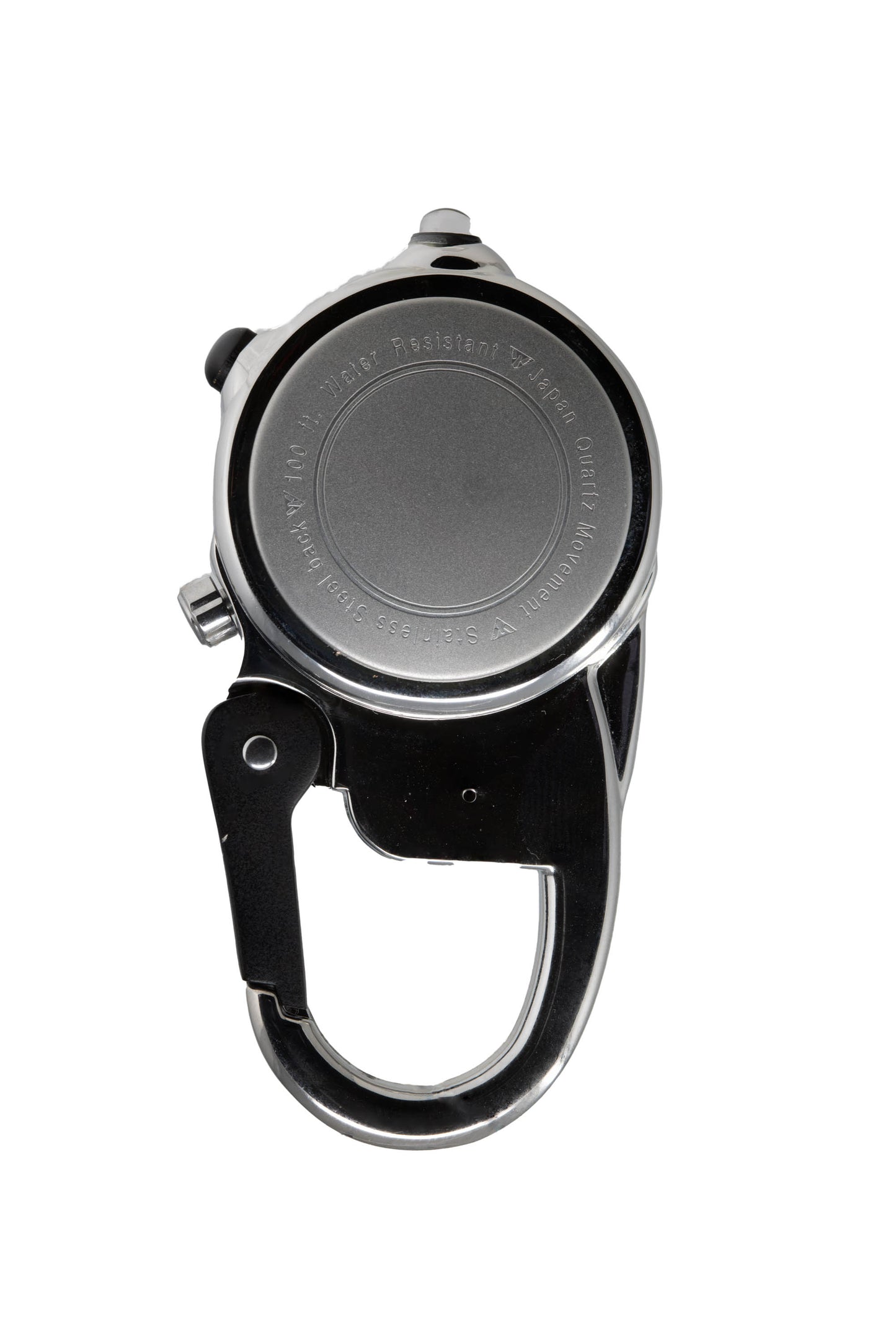 Miniclip Microlight - Chome Silver Case Black Dial