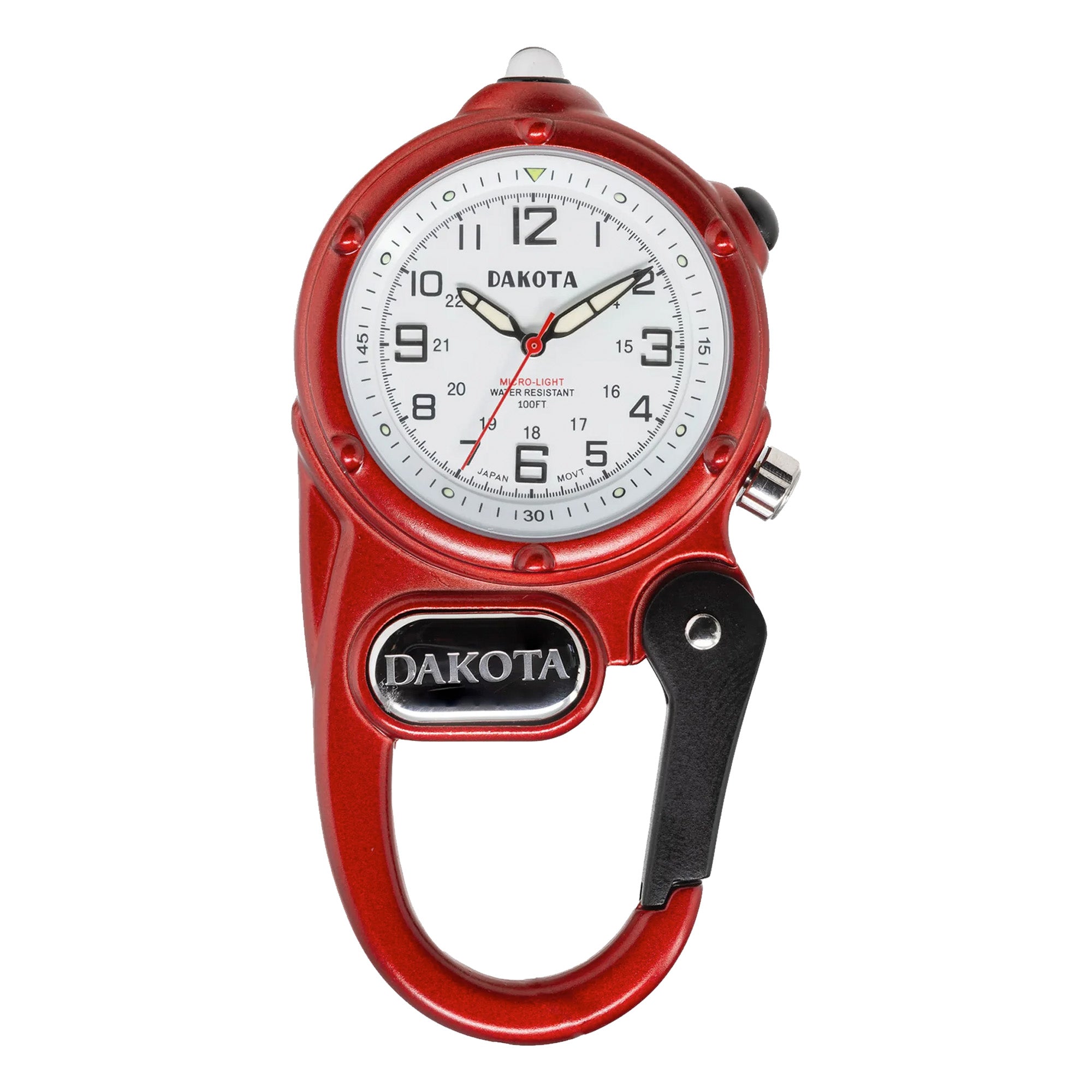 Miniclip Microlight - Red Case White Dial