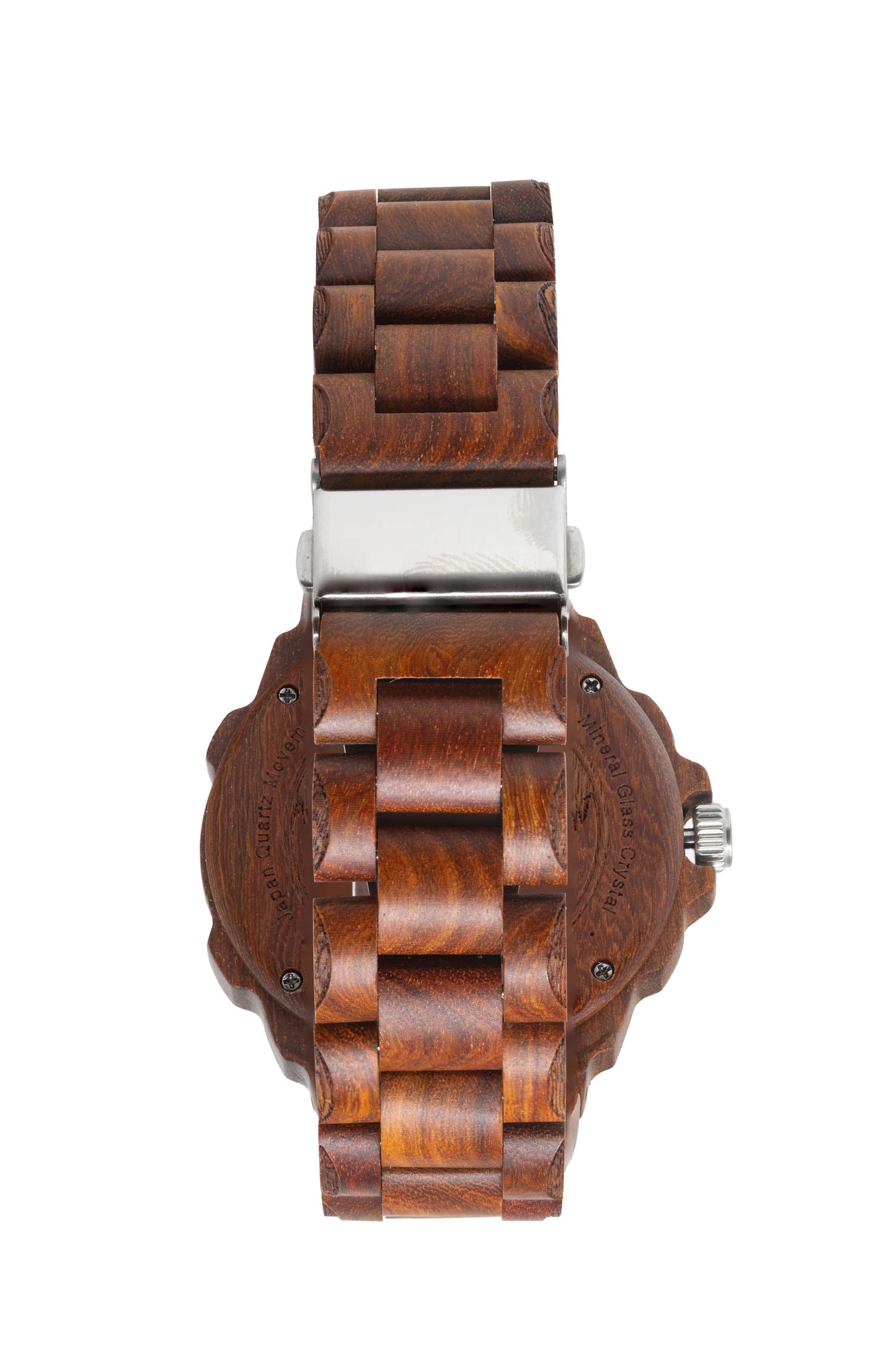 Wood Spider - Red Sandalwood Case and Band. Blue Sunray Dial