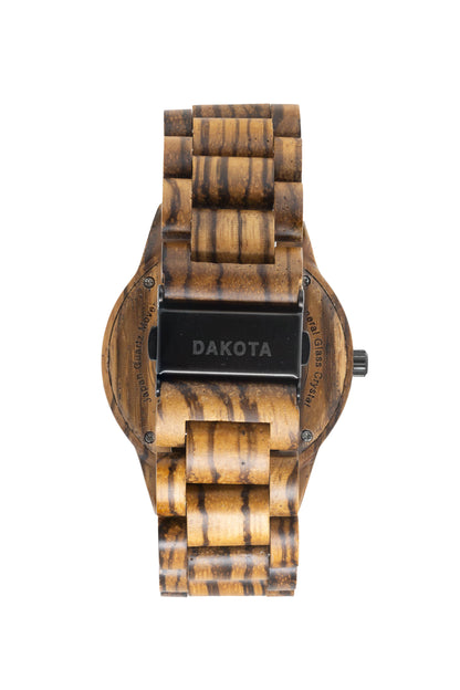Day/Date Wood - Zebrawood Case/Band Green Sunray Dial