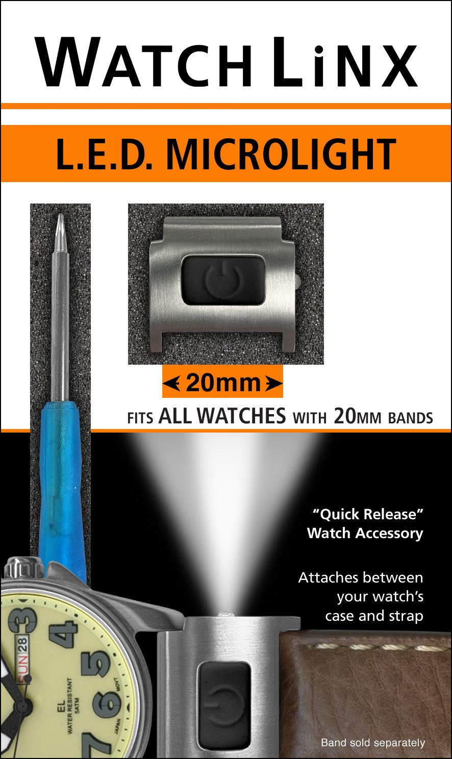 Watch Linx Dakota Quick Release LED Microlight Extension