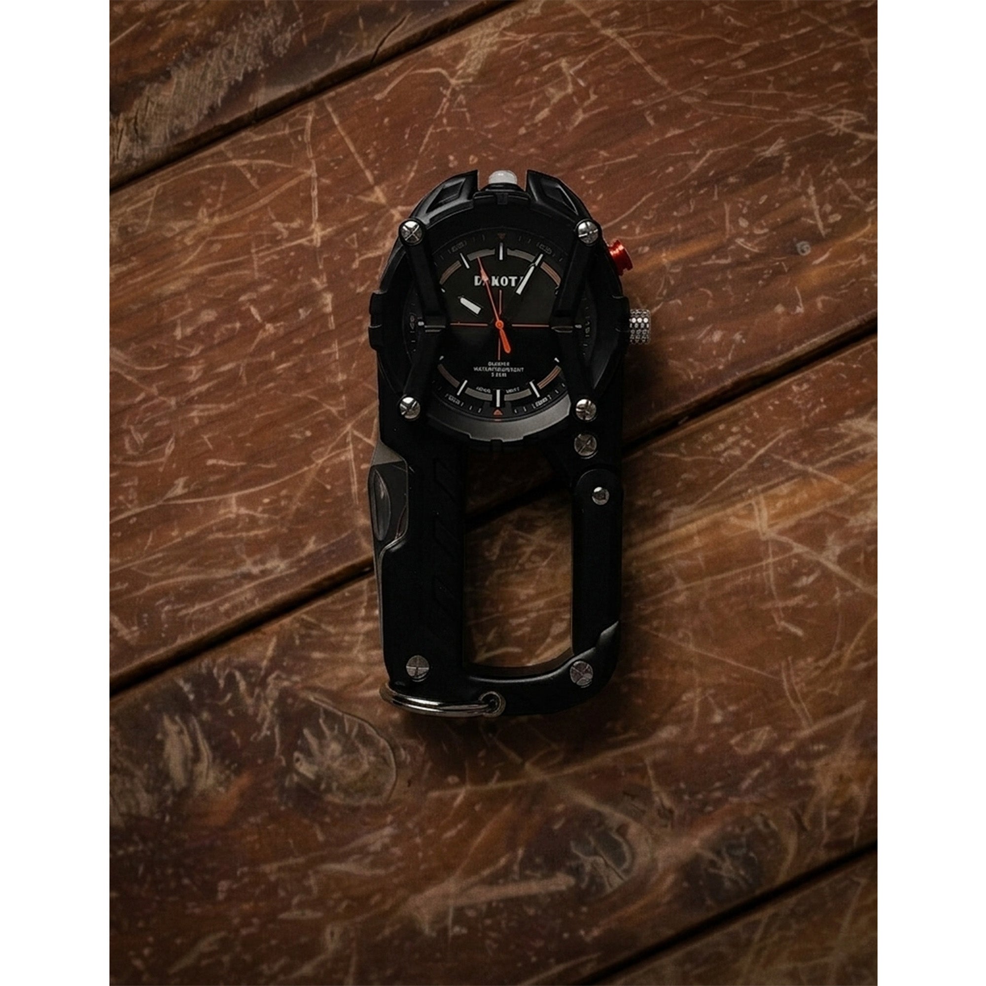 Multitool Clip - Black with Red Dial Accents