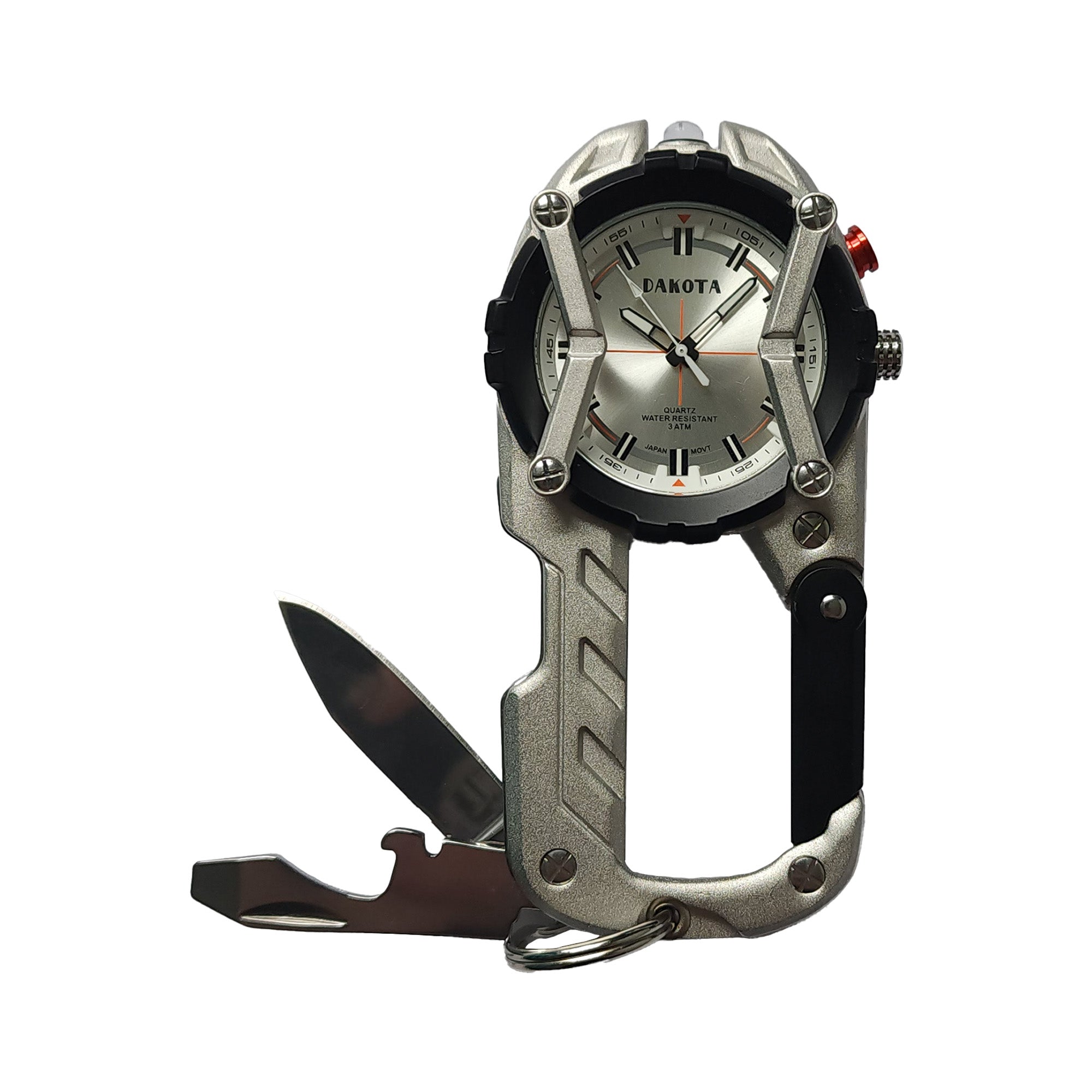 Multitool Clip - Silver with Black Accents