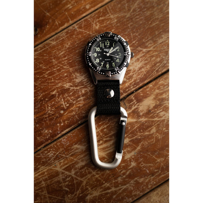 Aluminum Backpacker - Silver Case Black Dial
