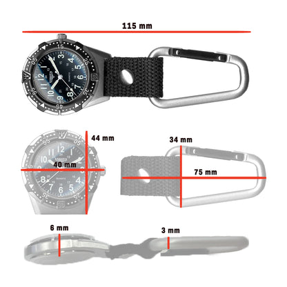 Aluminum Backpacker - Silver Case Black Dial
