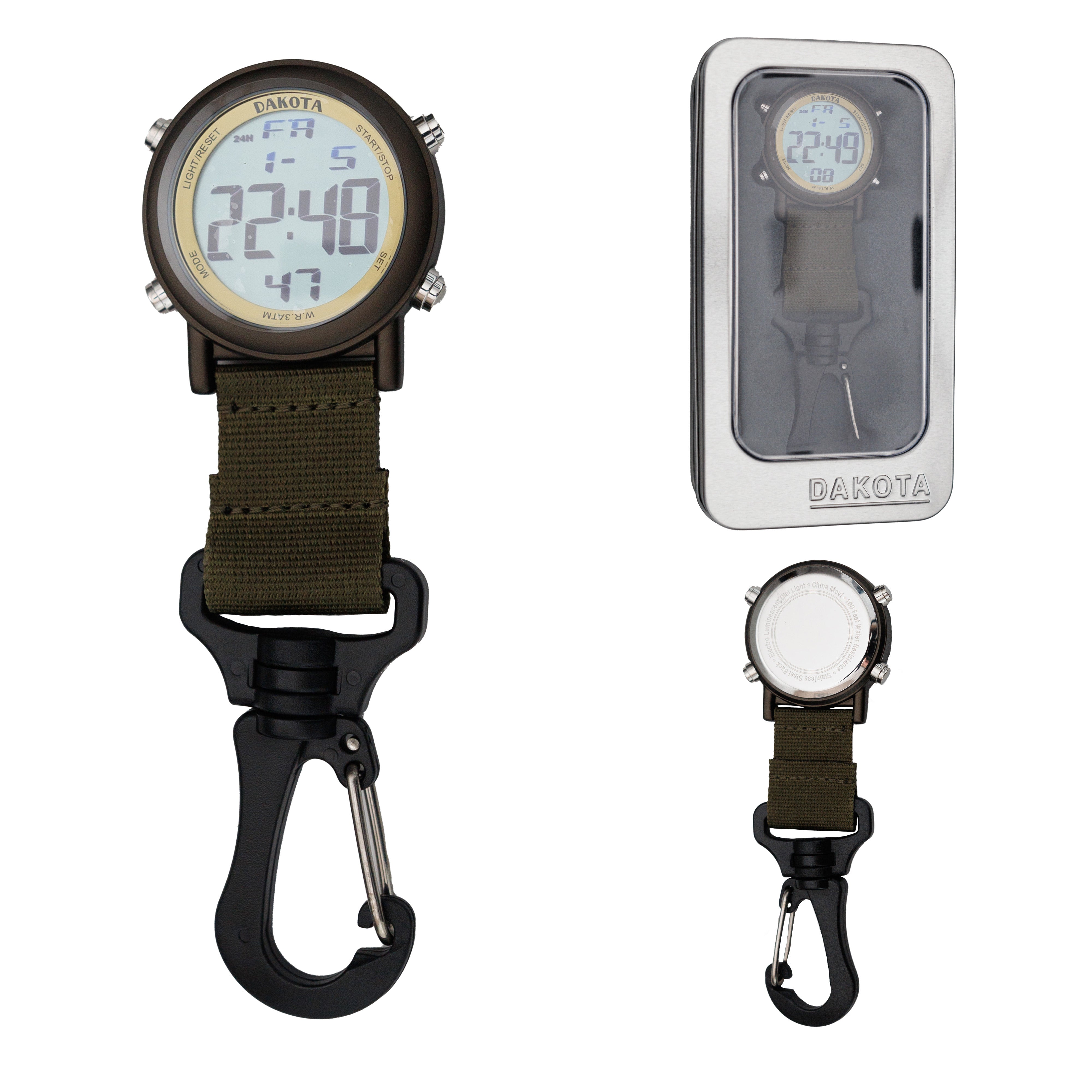 Digital Backpacker - Black Case with Moss Nylon Strap