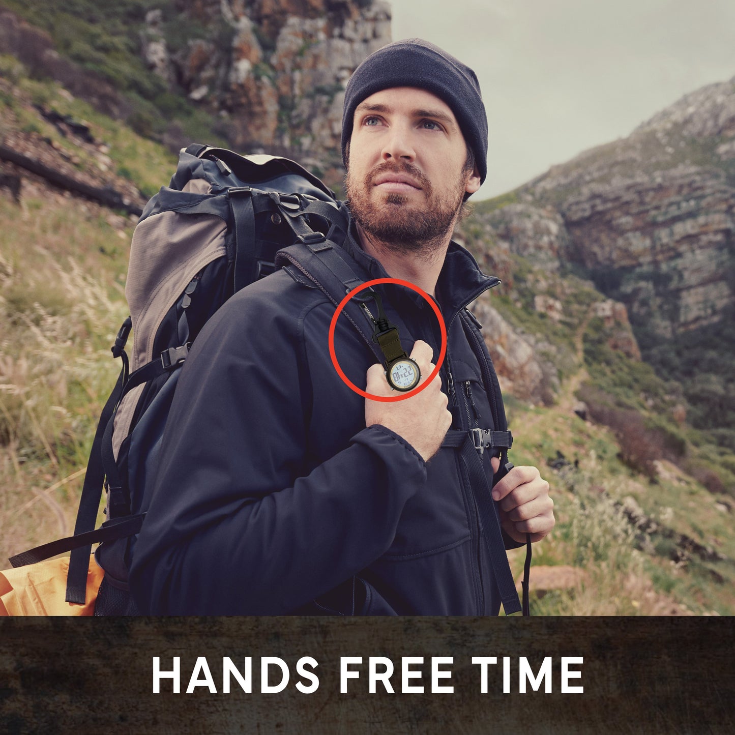 Digital Backpacker - Black Case with Moss Nylon Strap