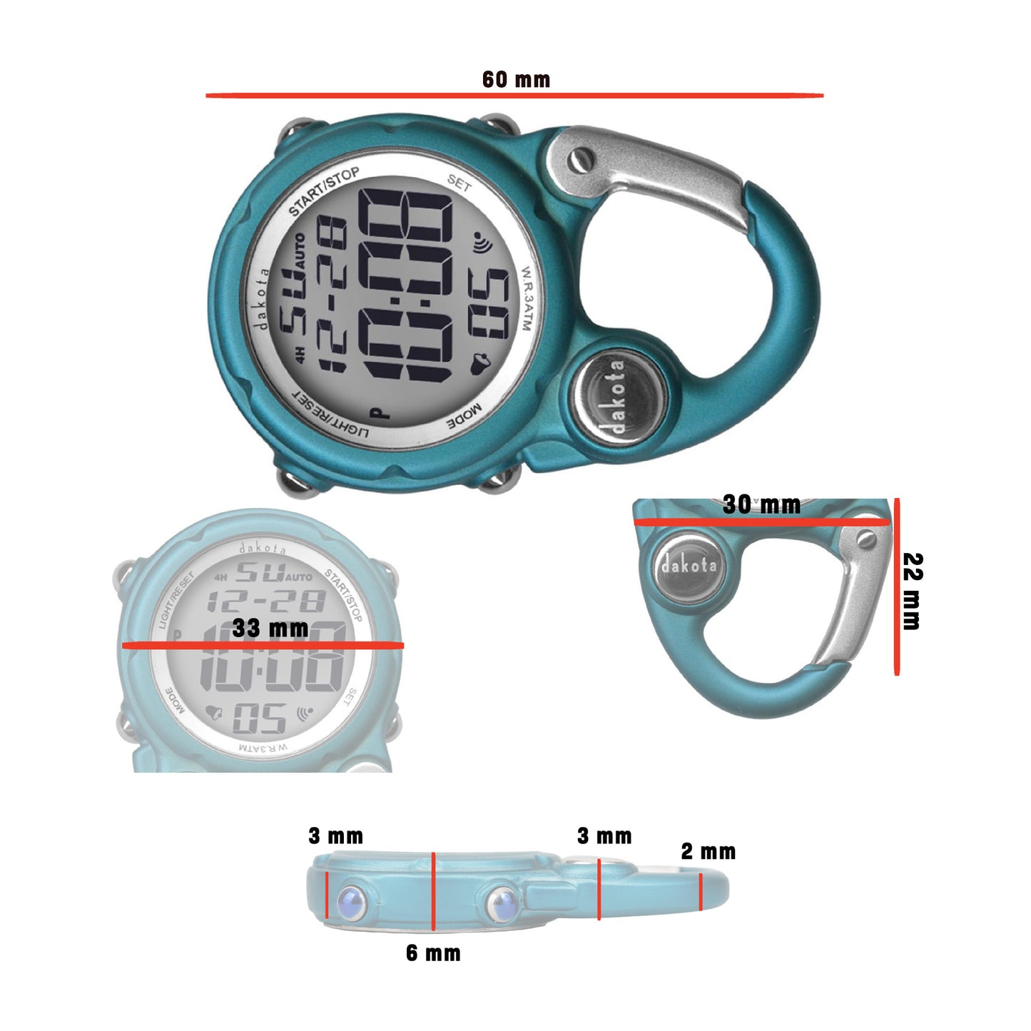 Mini Digital Clip - Aqua