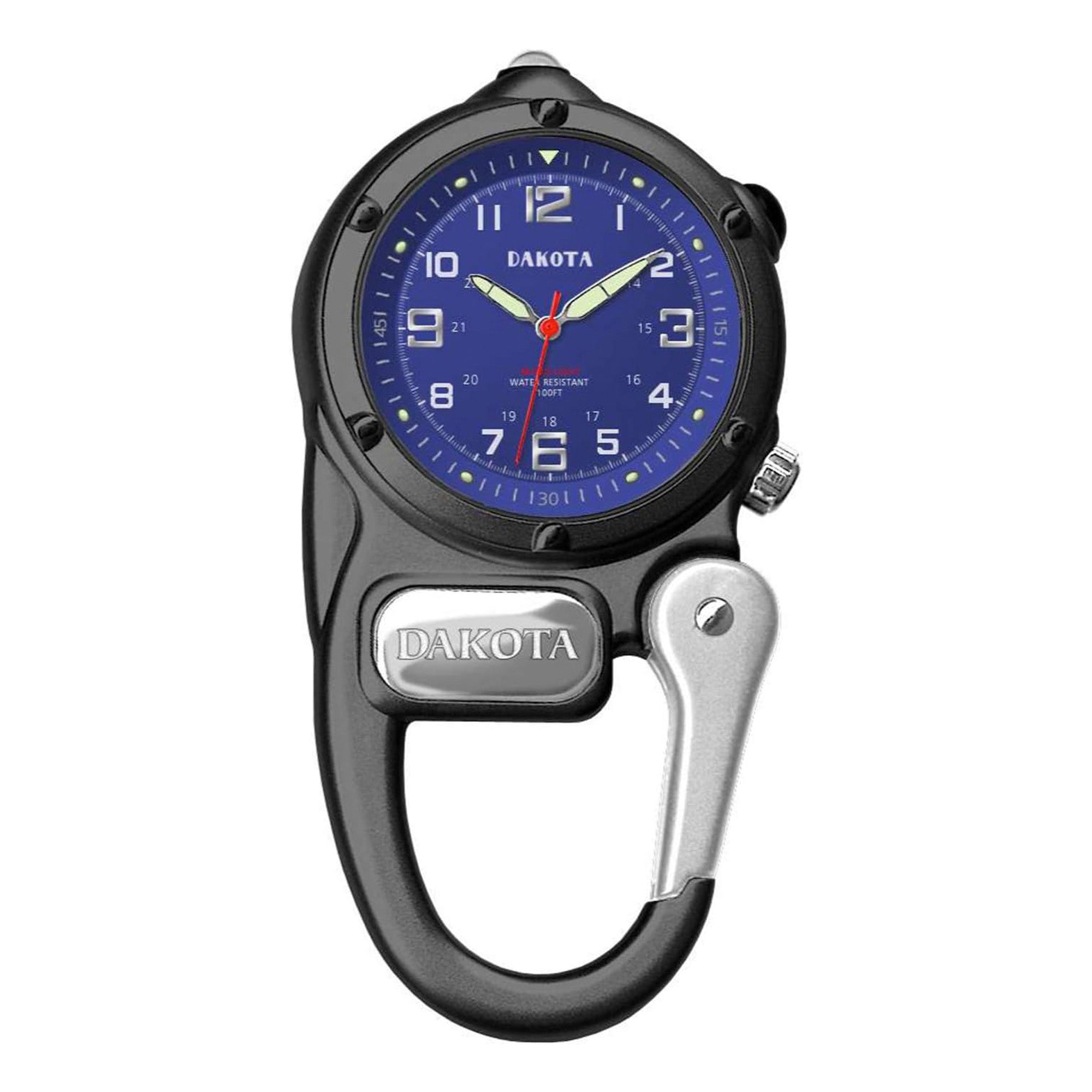 Miniclip Microlight - Black Case with Blue Dial