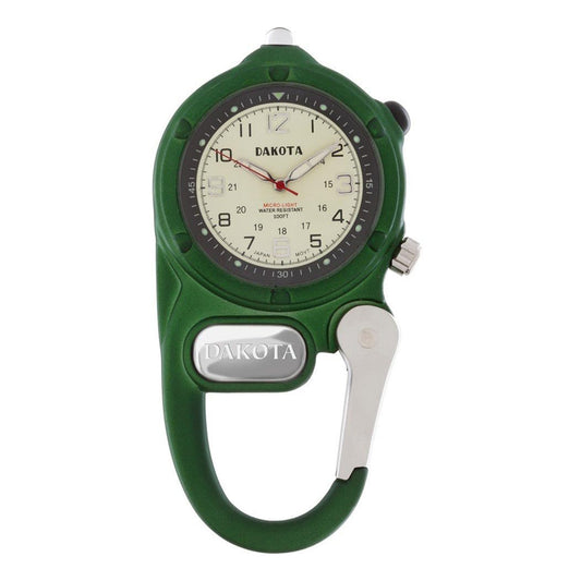 Miniclip Microlight - Green with Cream Dial