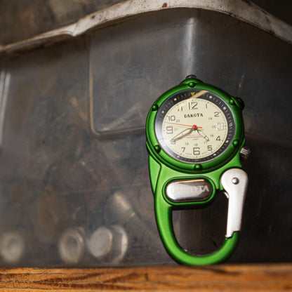 Miniclip Microlight - Green with Cream Dial