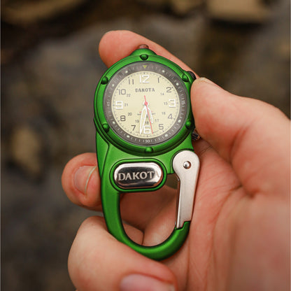 Miniclip Microlight - Green with Cream Dial