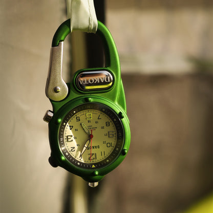 Miniclip Microlight - Green with Cream Dial