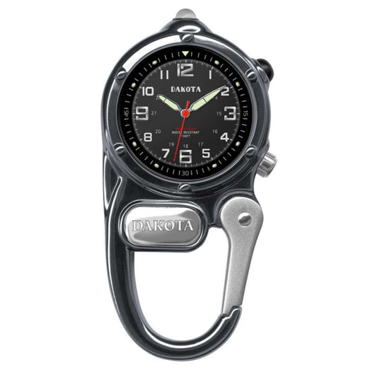 Miniclip Microlight - Shiny Gunmetal Case Black Dial
