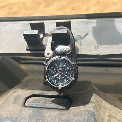 Miniclip Microlight - Shiny Gunmetal Case Black Dial