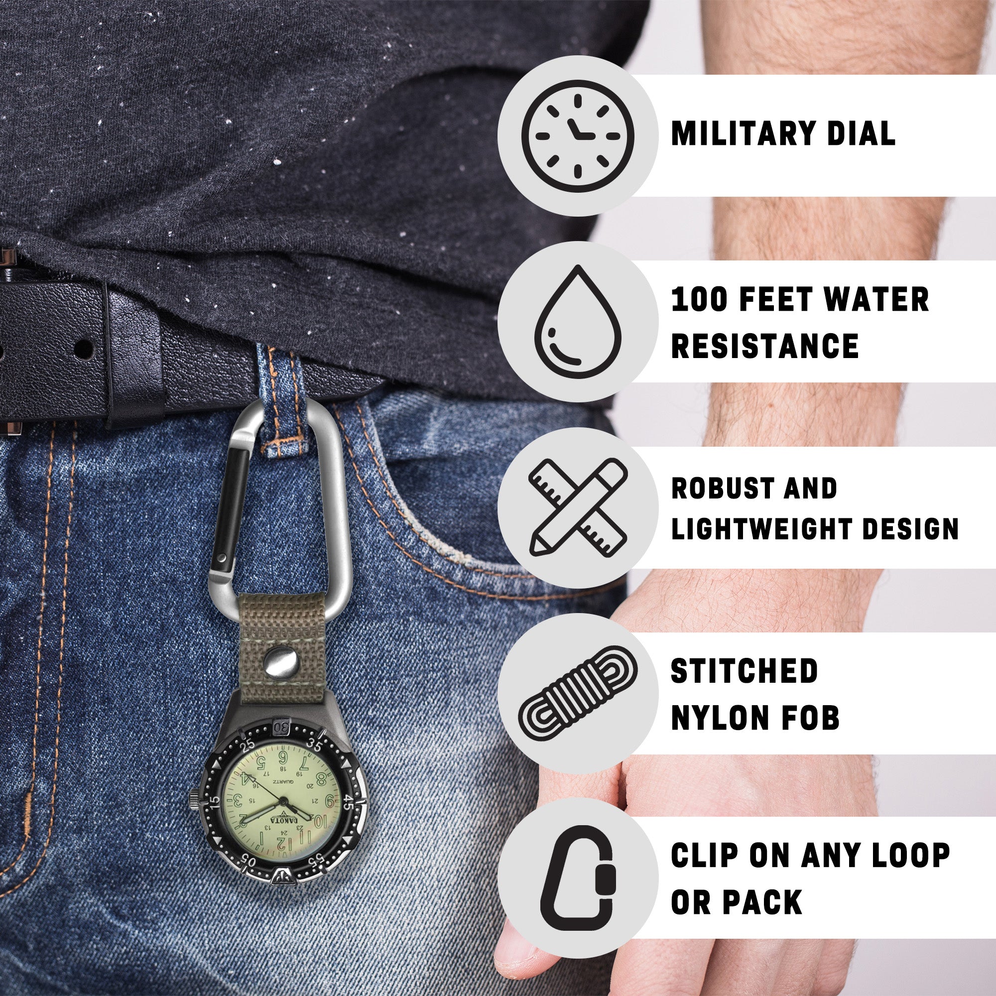 Aluminum Backpacker - Silver Case Khaki Dial