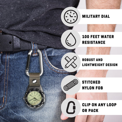 Aluminum Backpacker - Silver Case Khaki Dial