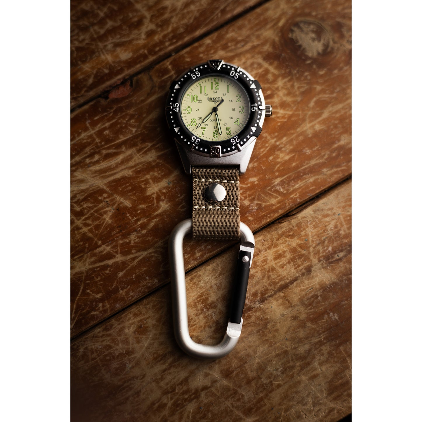 Aluminum Backpacker - Silver Case Khaki Dial