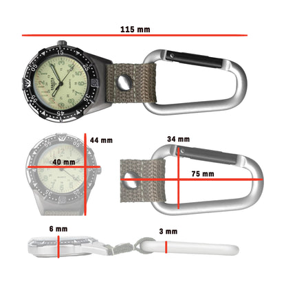 Aluminum Backpacker - Silver Case Khaki Dial