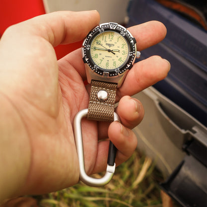 Aluminum Backpacker - Silver Case Khaki Dial