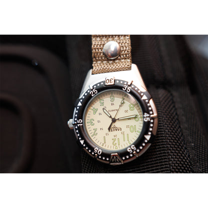 Aluminum Backpacker - Silver Case Khaki Dial