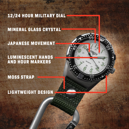 Aluminum Backpacker - Silver Case White Dial