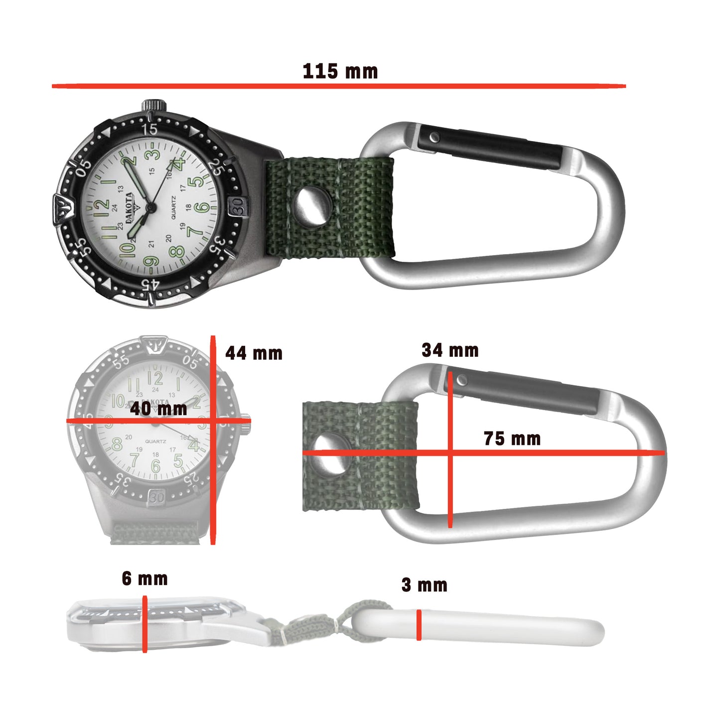 Aluminum Backpacker - Silver Case White Dial