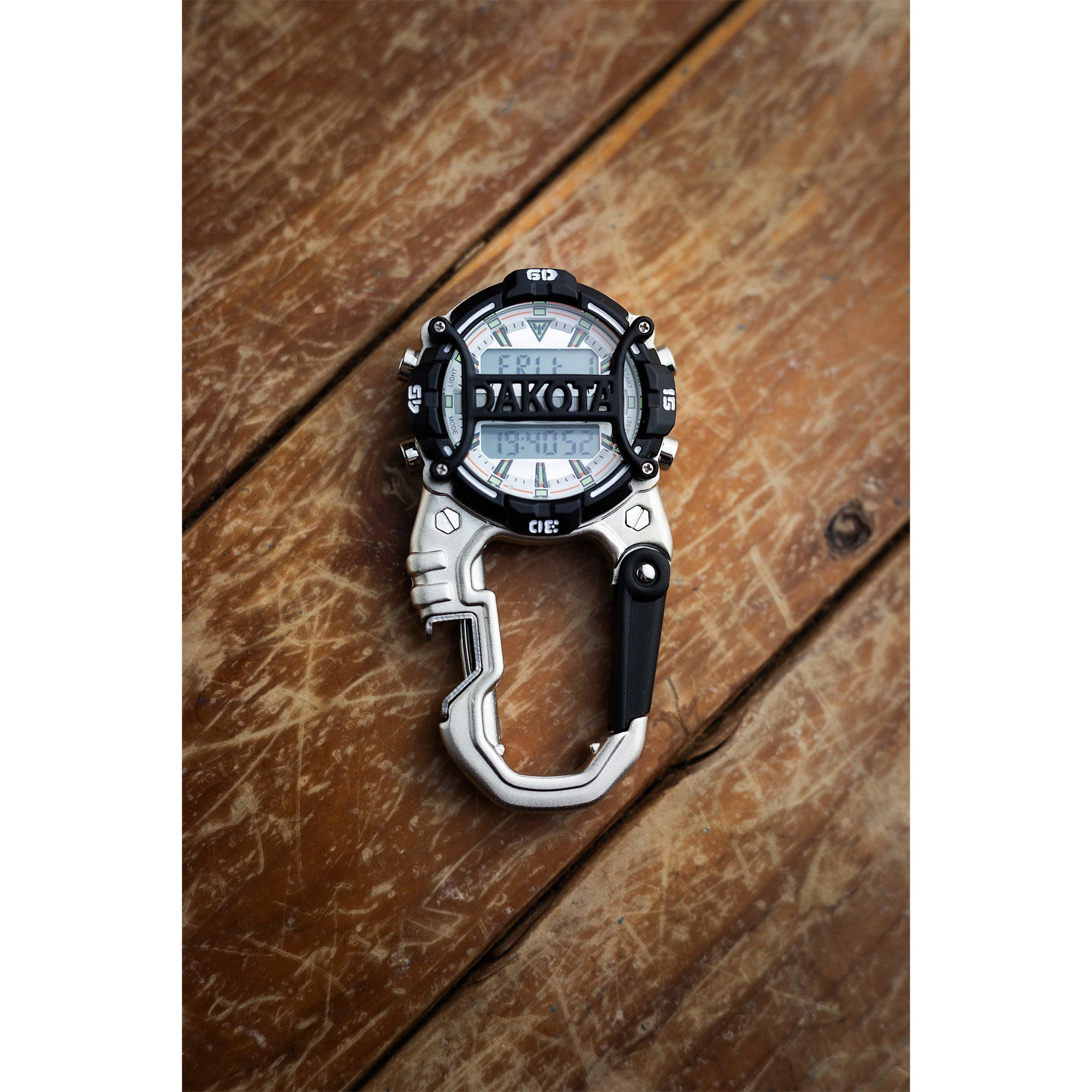 Digital Cage Clip Bottle Opener / Silver Case - Black Accents