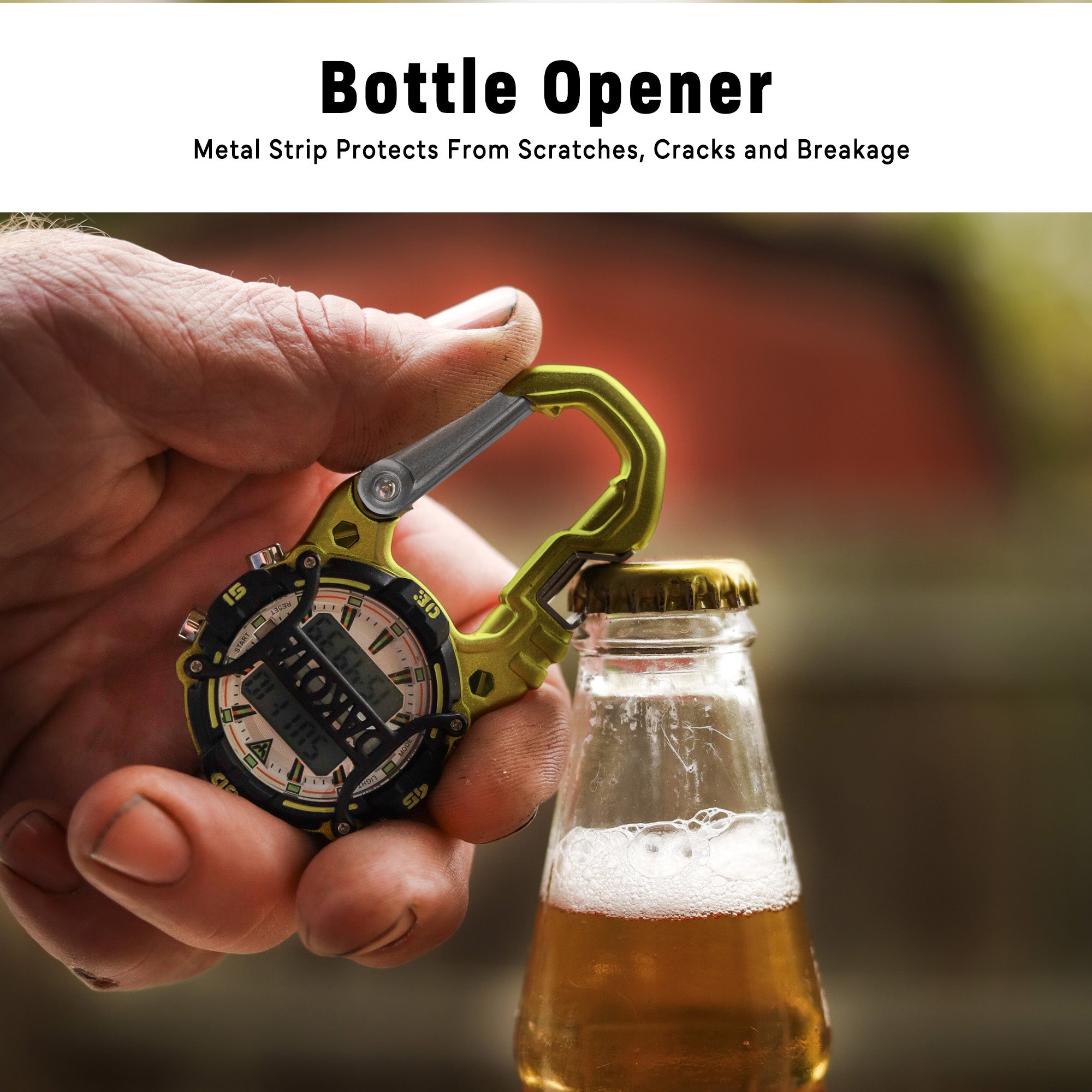 Digital Cage Clip Bottle Opener / Lime Case - Black Accents