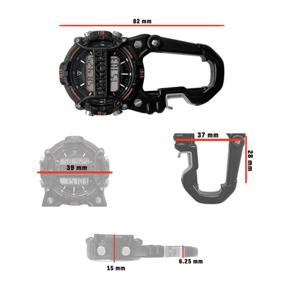 Digi Cage Clip / Black Case - Orange Accents