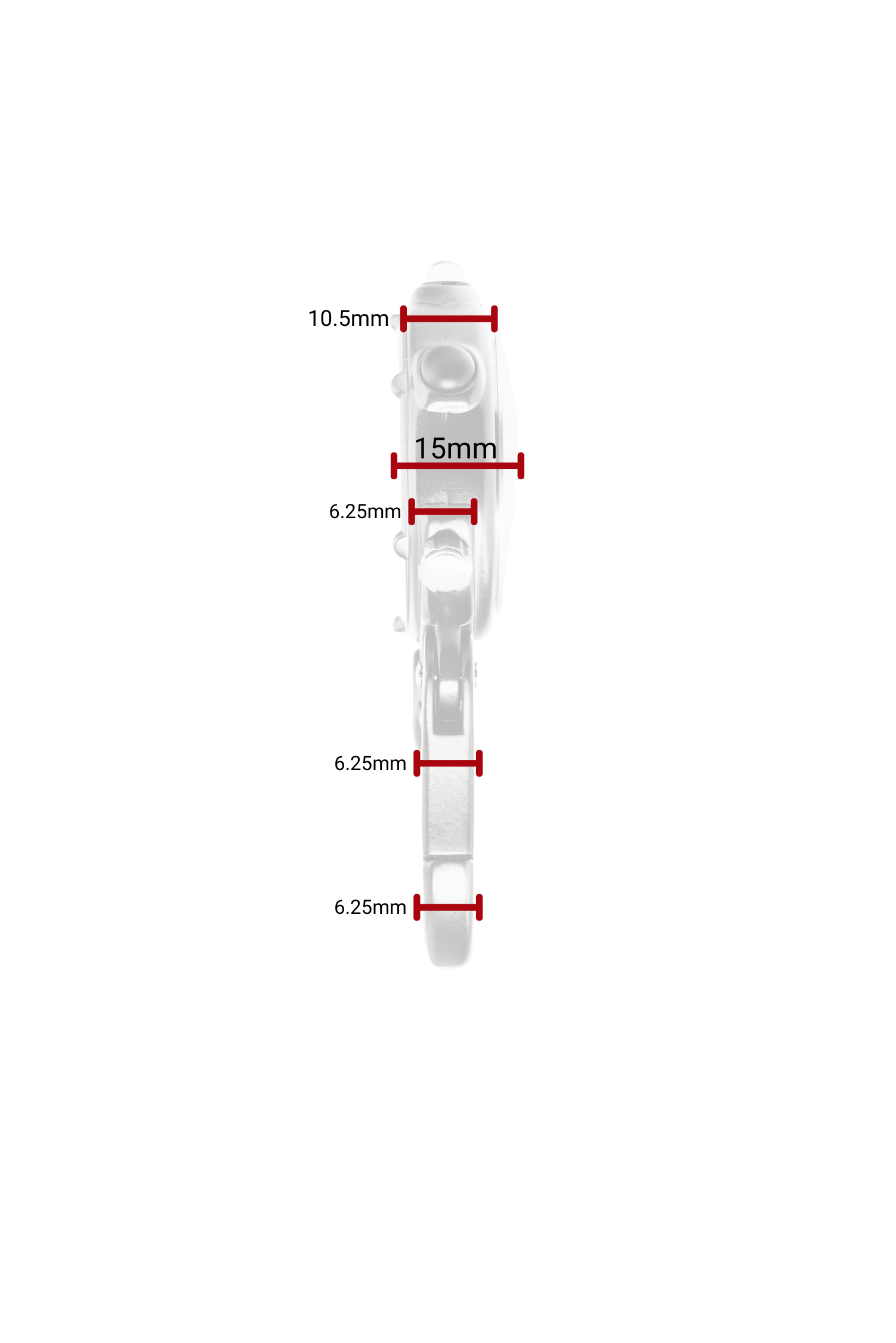 Miniclip Microlight Black Case Blue Dial dakotawatch