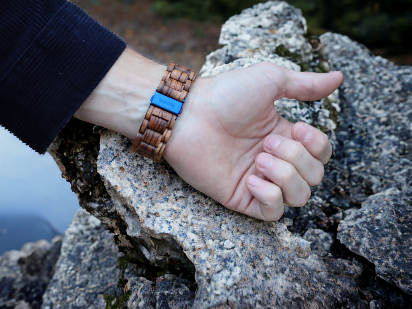 Day/Date Wood - Zebrawood/Ebonywood Case/Band Black Dial