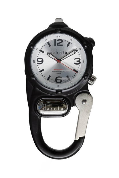 Sunray Miniclip - Black Case Silver Dial