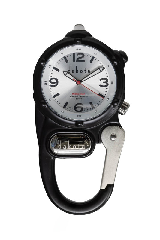 Sunray Miniclip - Black Case Silver Dial