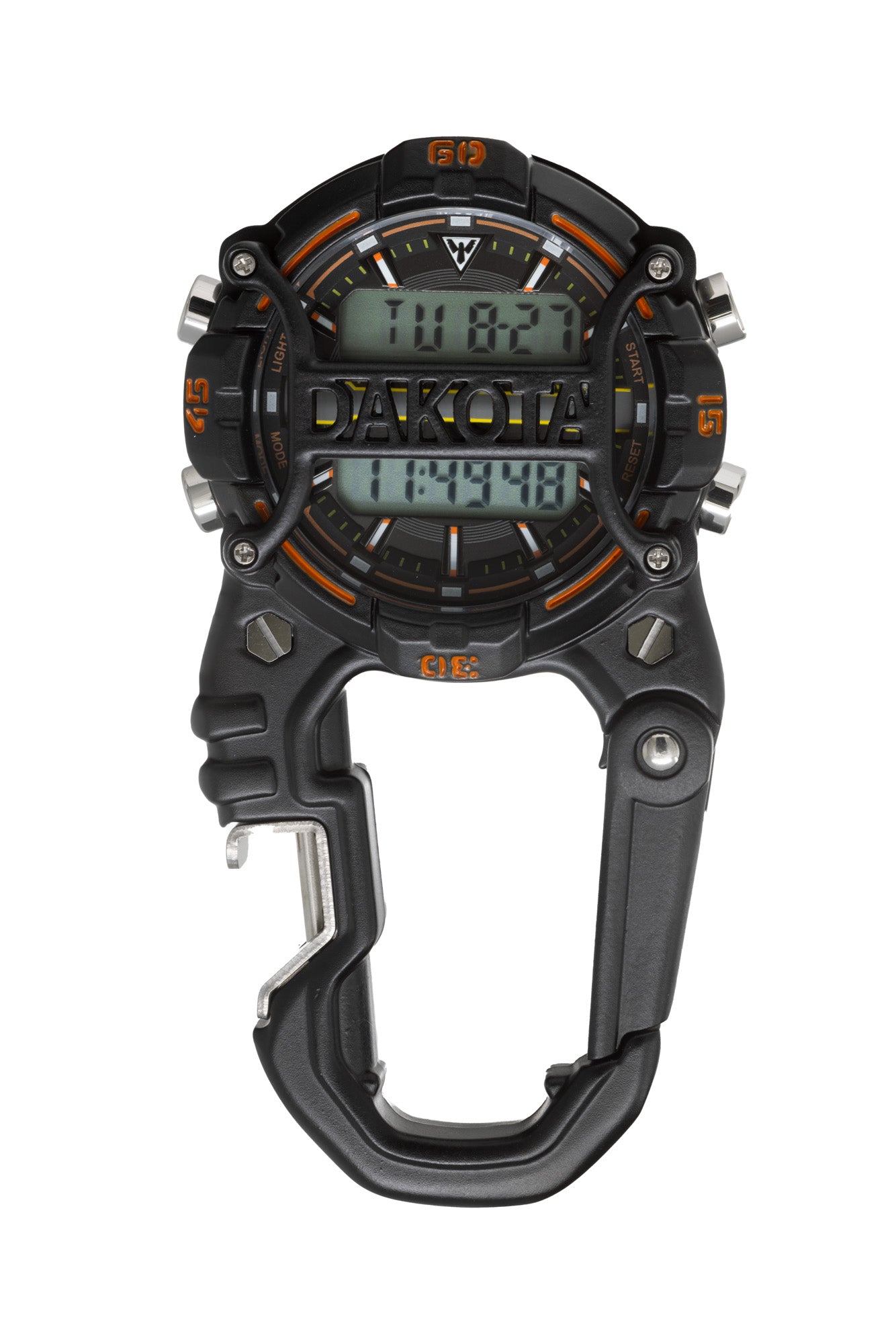 Ana Digi Miniclip - Black Case with Black/Yellow Dial and Reverse LCD